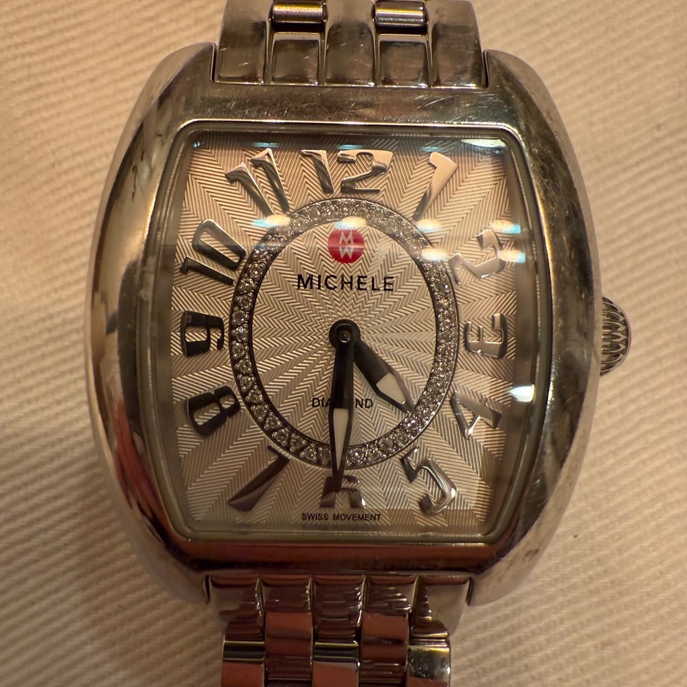 Michele Urban Mini Silver Watch